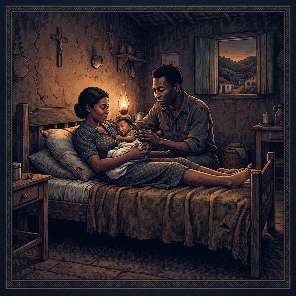 Illustration représentant Pelé, Naissance de Pelé.
