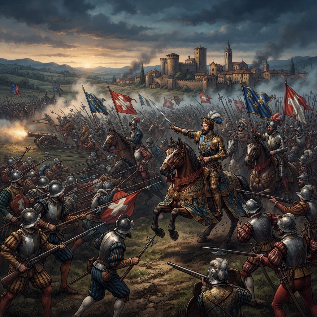 Illustration représentant Bataille de Marignan.