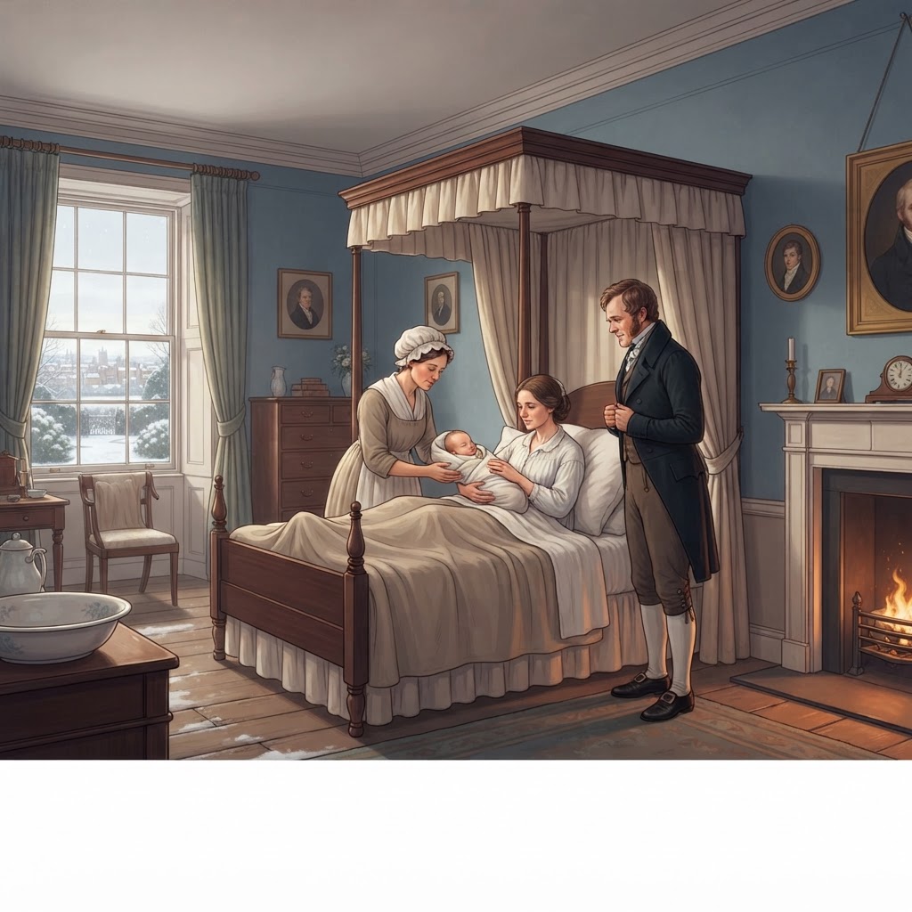 Illustration représentant Charles Darwin, Naissance de Charles Darwin.