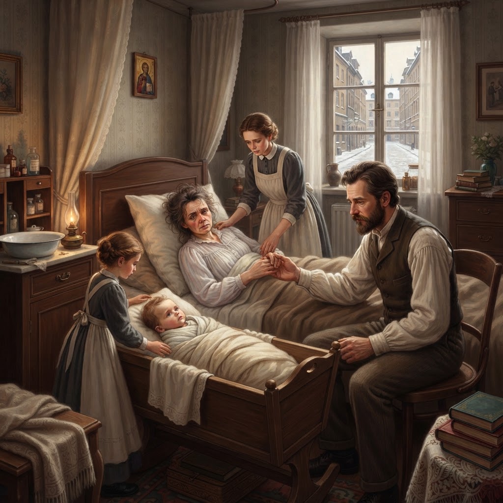 Illustration représentant Marie Curie, Naissance de Marie Curie.