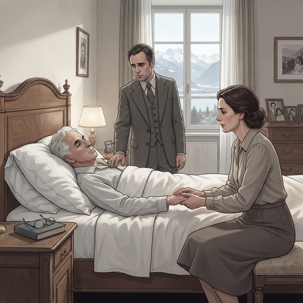 Illustration représentant Charlie Chaplin, Mort de Charlie Chaplin.