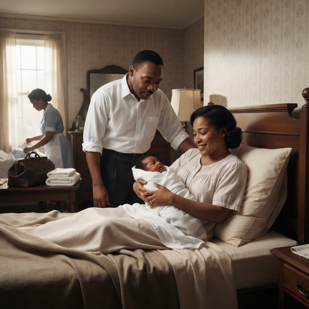 Illustration représentant Martin Luther King, Naissance de Martin Luther King.