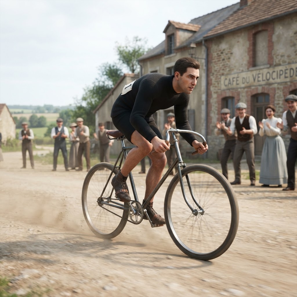 Illustration représentant Premier Tour de France cycliste.