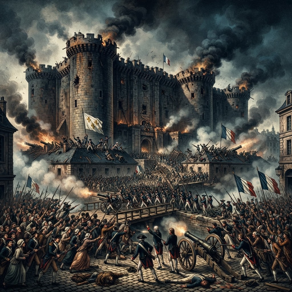 Illustration représentant Prise de la Bastille.