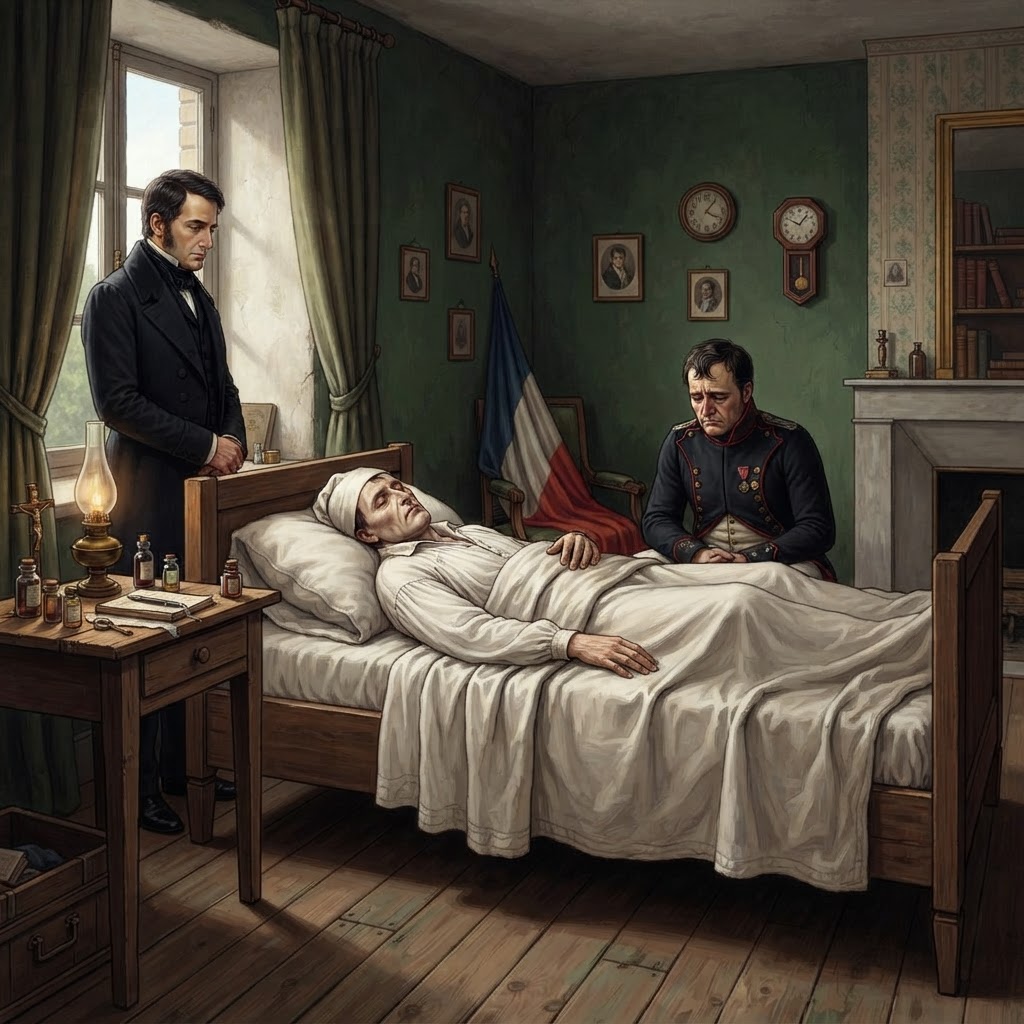 Illustration représentant Napoléon Bonaparte, Mort de Napoléon Ier.