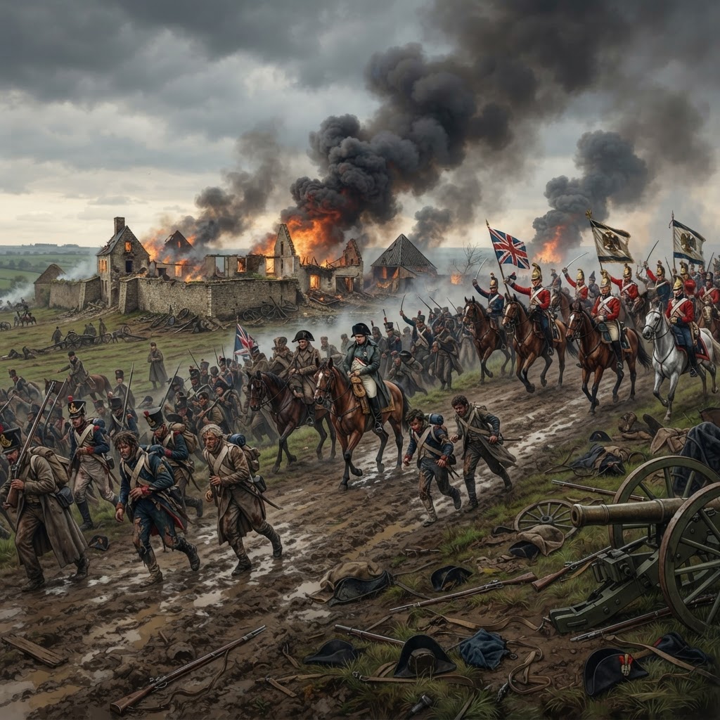 Illustration représentant Bataille de Waterloo.