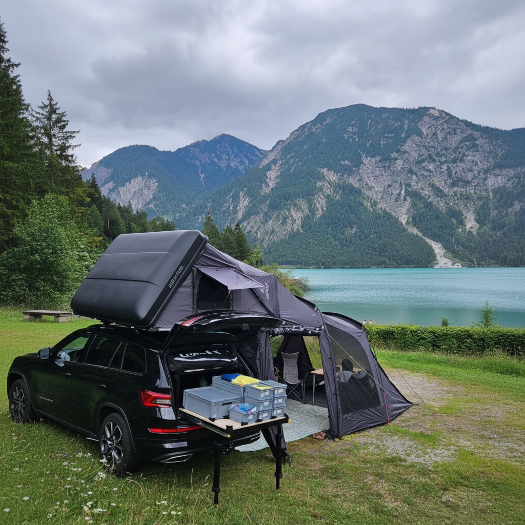 Dachzelt in der Natur