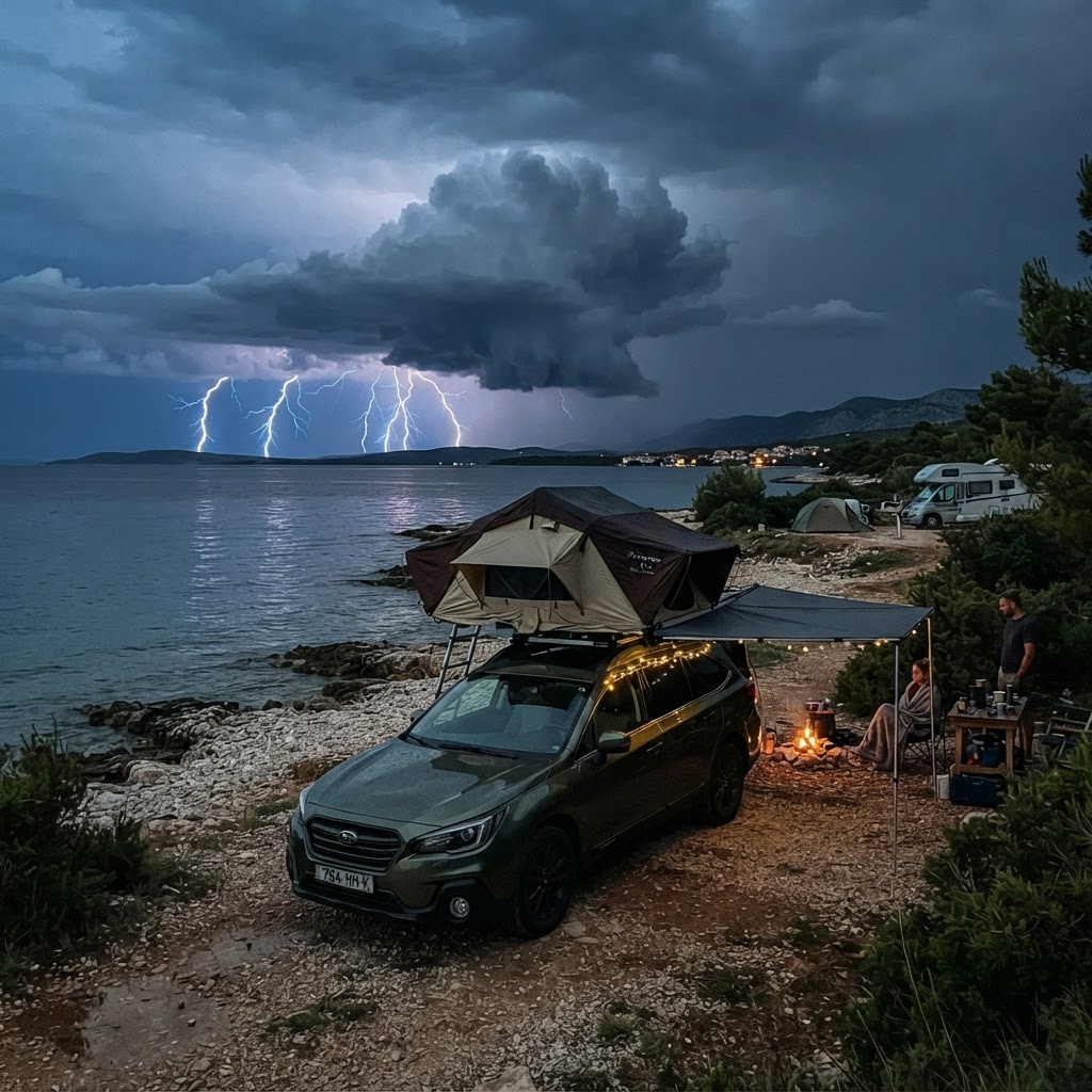 Wann ist Dachzelten zu gefährlich? Sturm, Gewitter, Starkregen