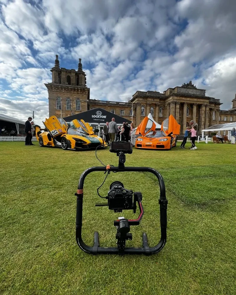 Salon Prive concours car on the lawn at Blenheim Palace filmed by INOV8 Studios