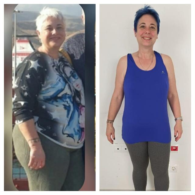 Antes y después de un cliente de Nutrivida Oliveros