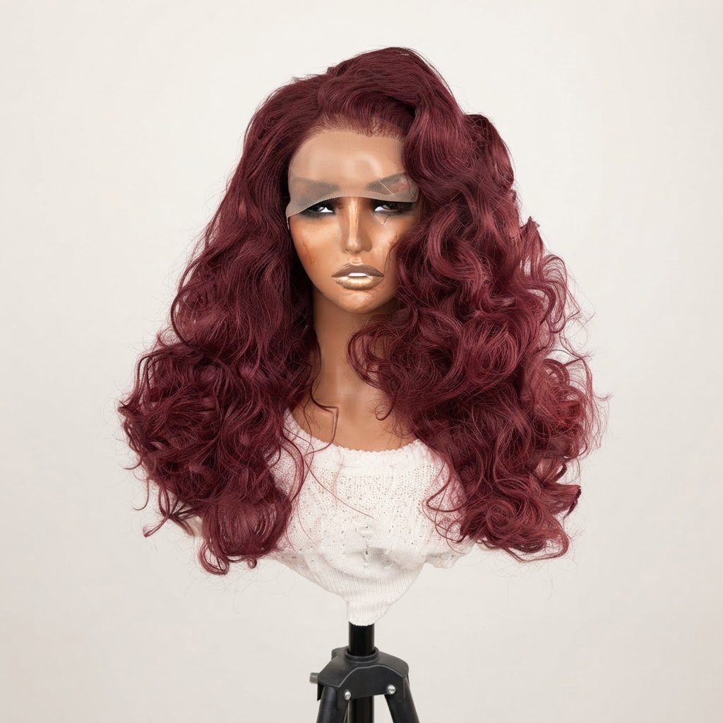 Human hair Curly Red