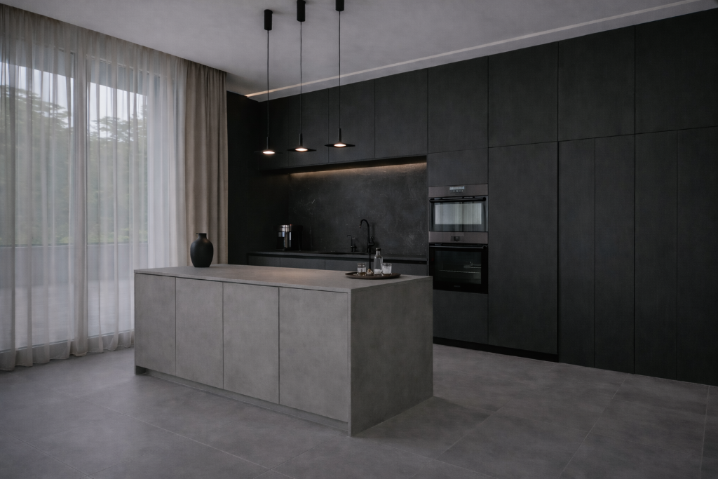 Architectural Dark Kitchen