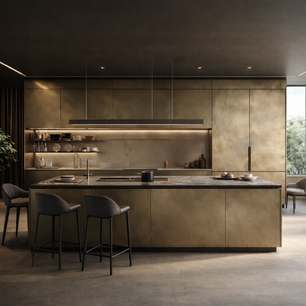 Brushed Metal Kitchen