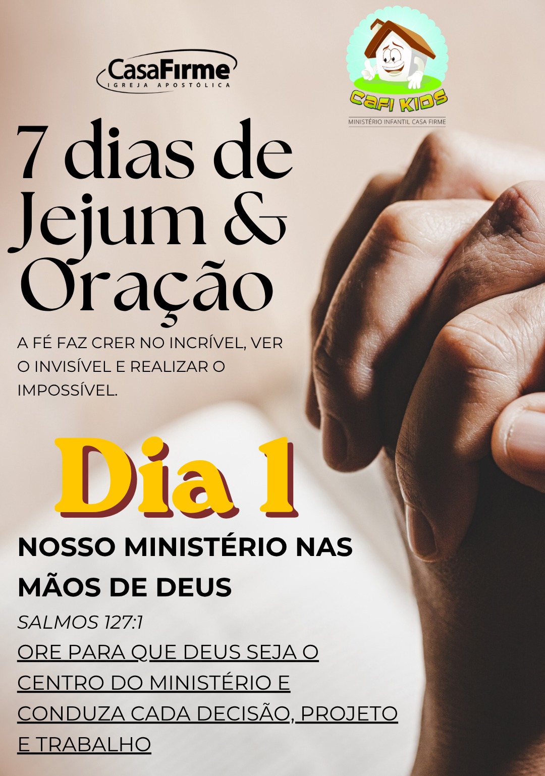 Nosso Ministério nas mãos de Deus