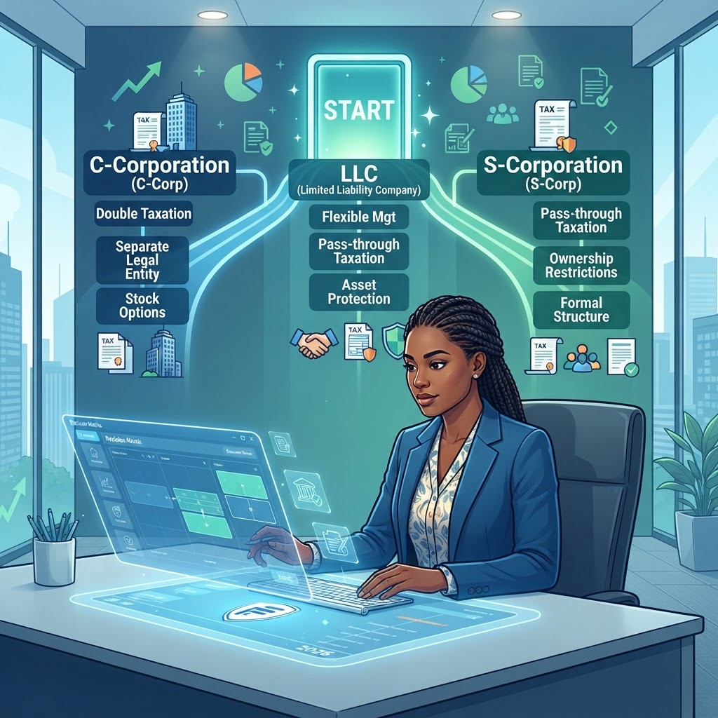 LLC vs S-Corp vs C-Corp: The Complete Business Structure Guide for Black Entrepreneurs in 2026