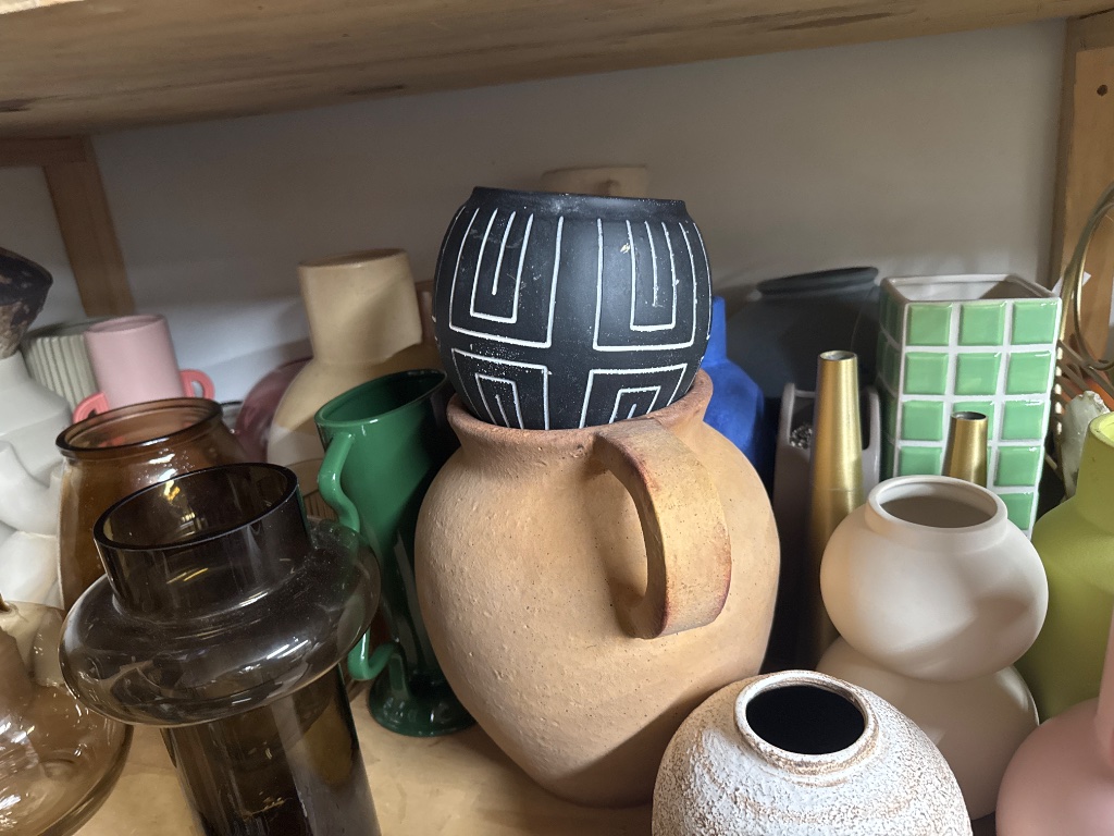 Royal Blue Faceted Geometric Vase
