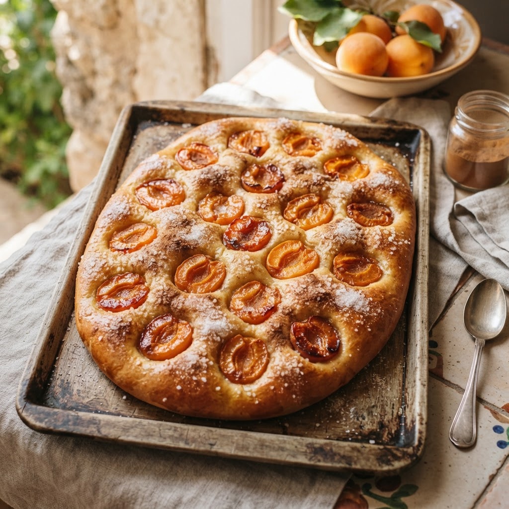 Mallorcan Apricot Coca — Fermented Potato Version