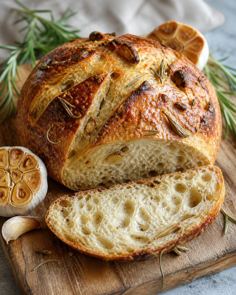 Roasted Garlic & Rosemary Artisan Loaf