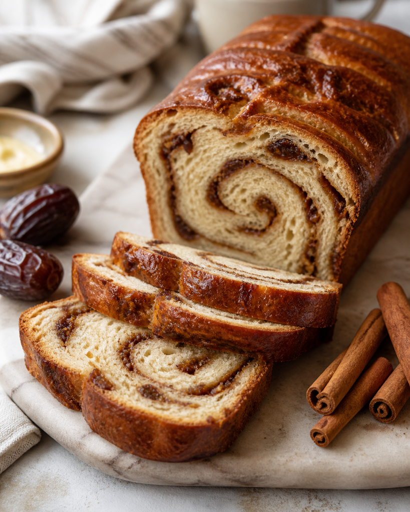 Cinnamon-Date Swirl Breakfast Bread
