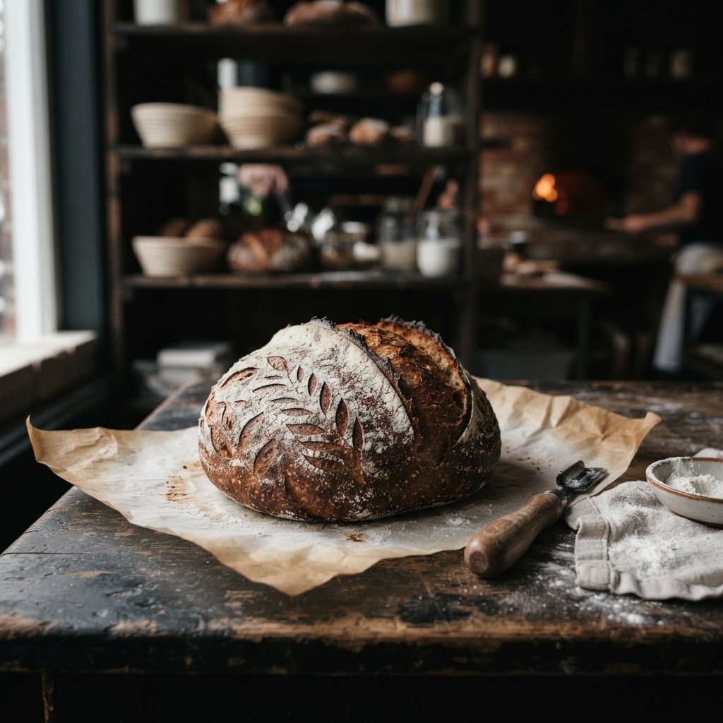Fresh-Milled Whole Wheat Sourdough