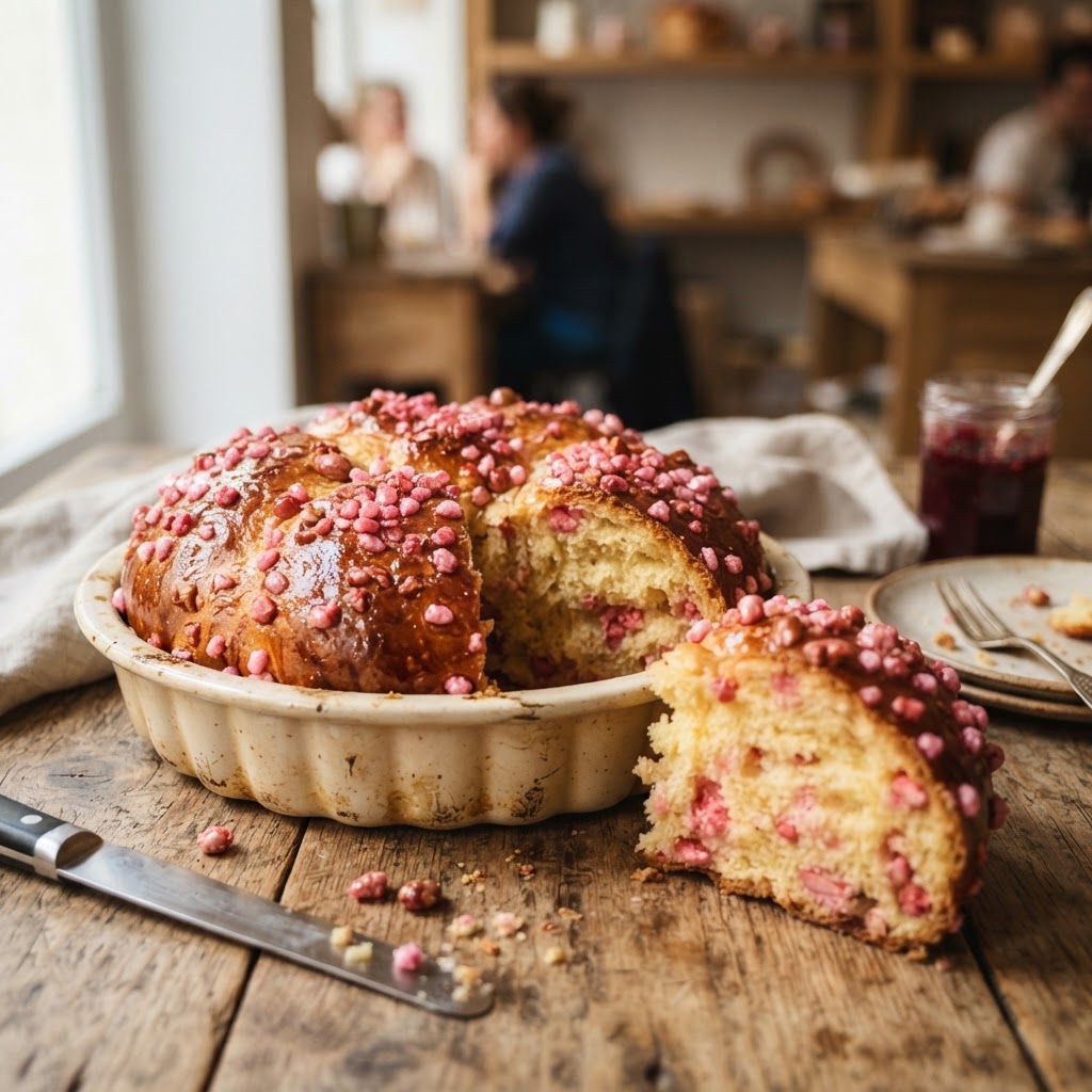Pink Praline Brioche — Saint-Genix Style