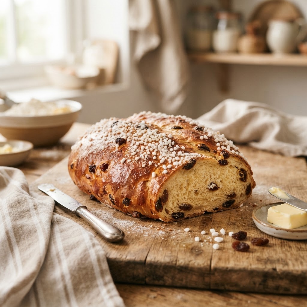 Cramique with Raisins & Pearl Sugar