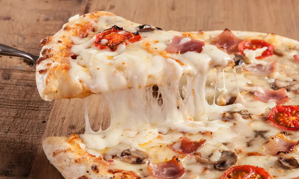Roman Pizza with Prosciutto and Mushrooms