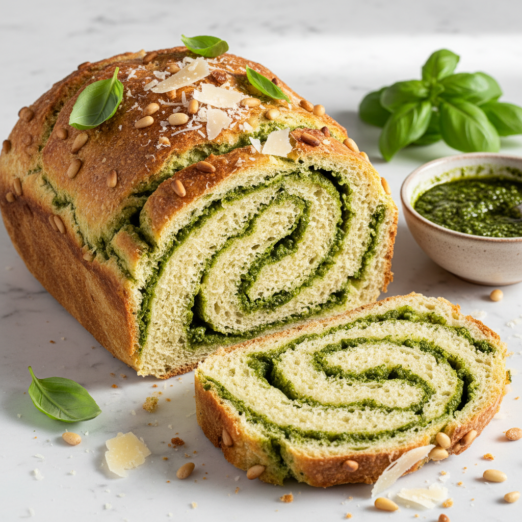 Pesto Swirl Bread