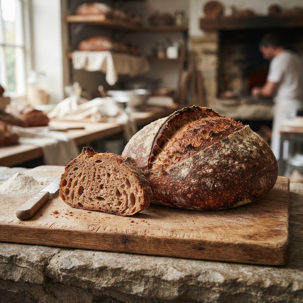 Fresh-Milled Hard Red Winter Wheat Hearth Loaf