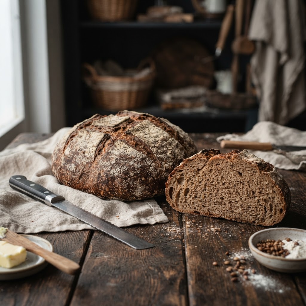 Fresh-Milled Wheat-Rye Blend Loaf