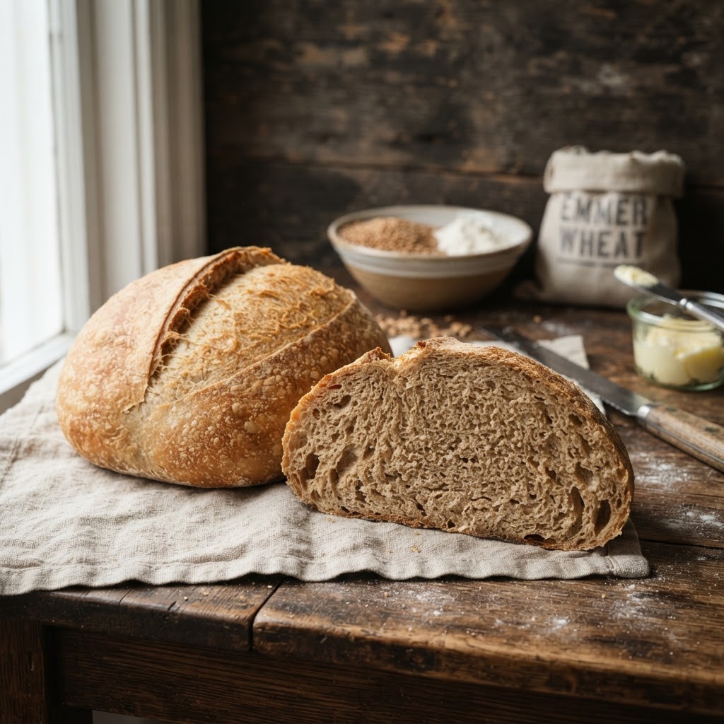 Fresh-Milled Emmer Pan Loaf