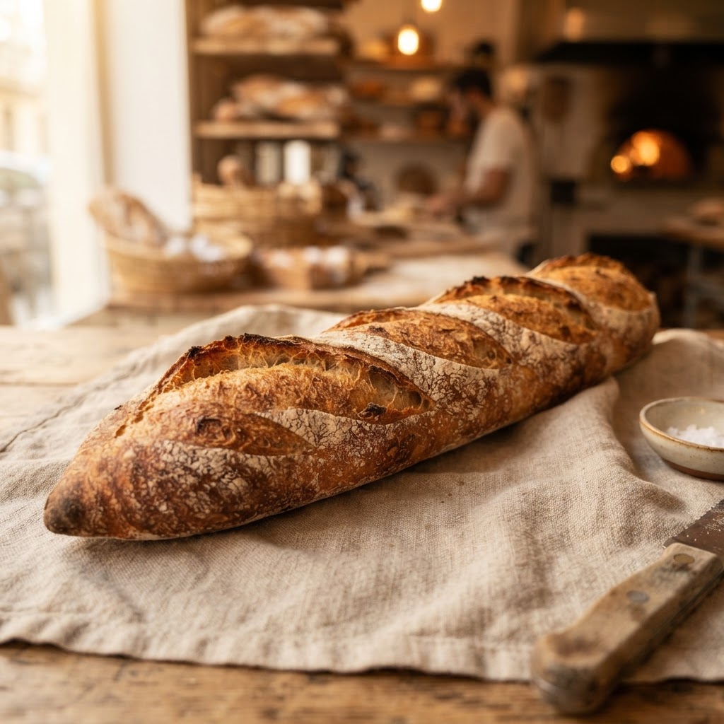 Spanish Rustic Baguette (Barra de Pan)