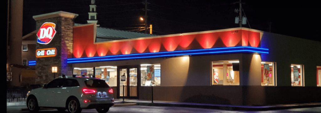 Dairy Queen franchise at night