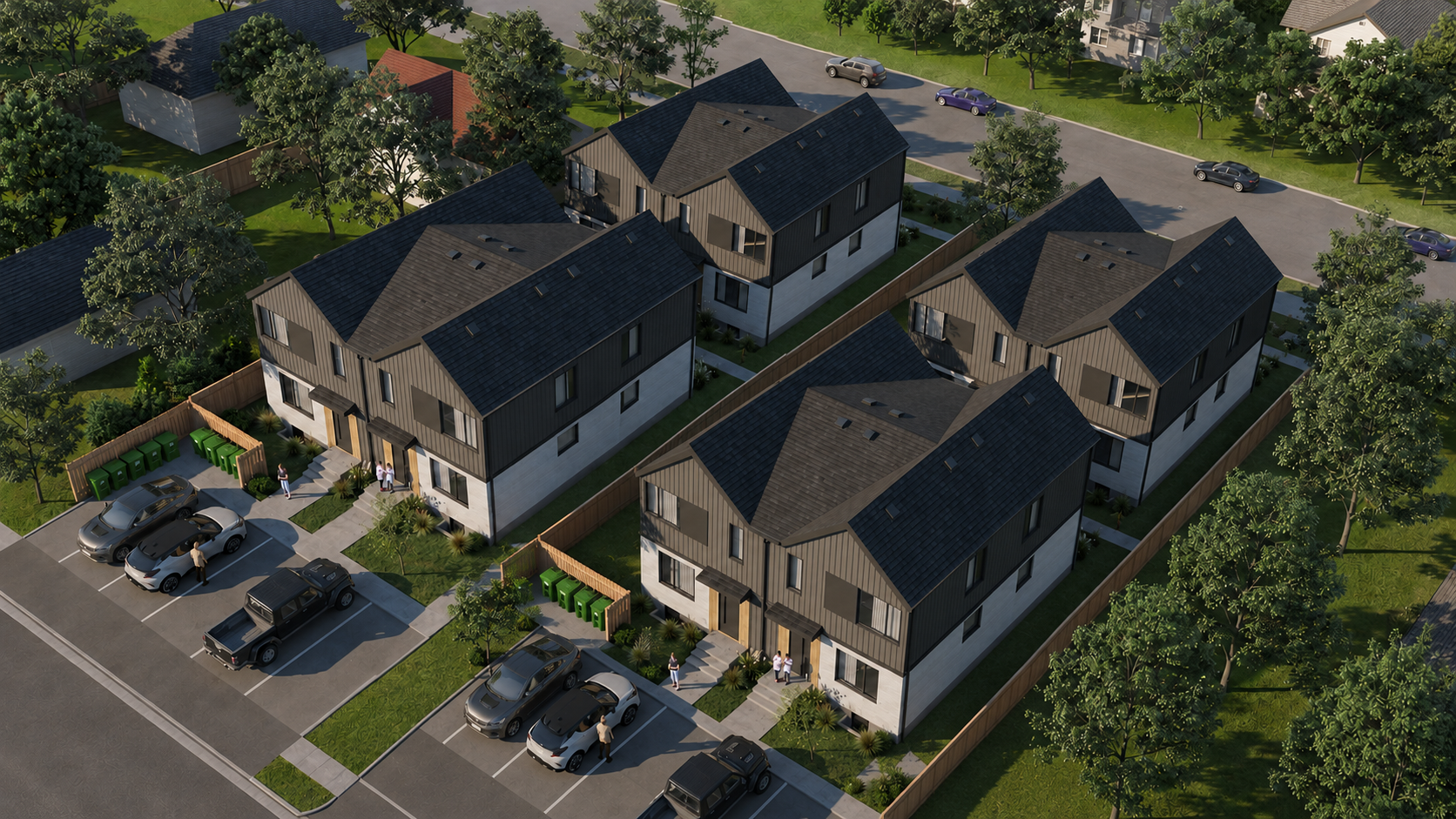 Architectural Rendering โ 16-Unit Townhome Complex