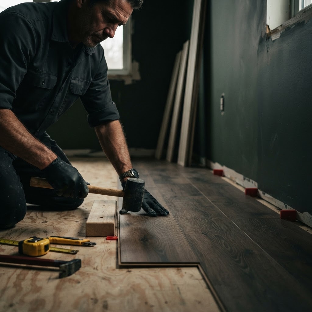 Instalação profissional de pisos vinílicos e laminados