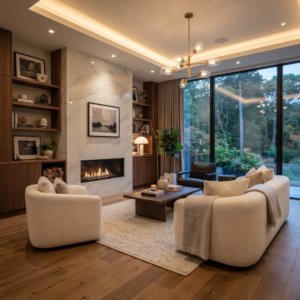 Sala com Lareira