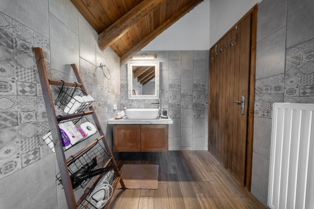 Bathroom sink area