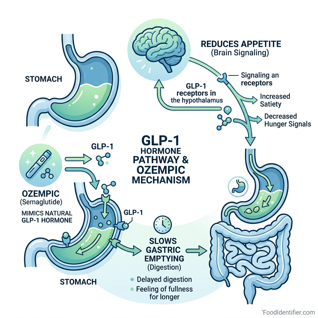 How Ozempic interacts with digestion and gastric emptying science 2026 FoodIdentifier.com