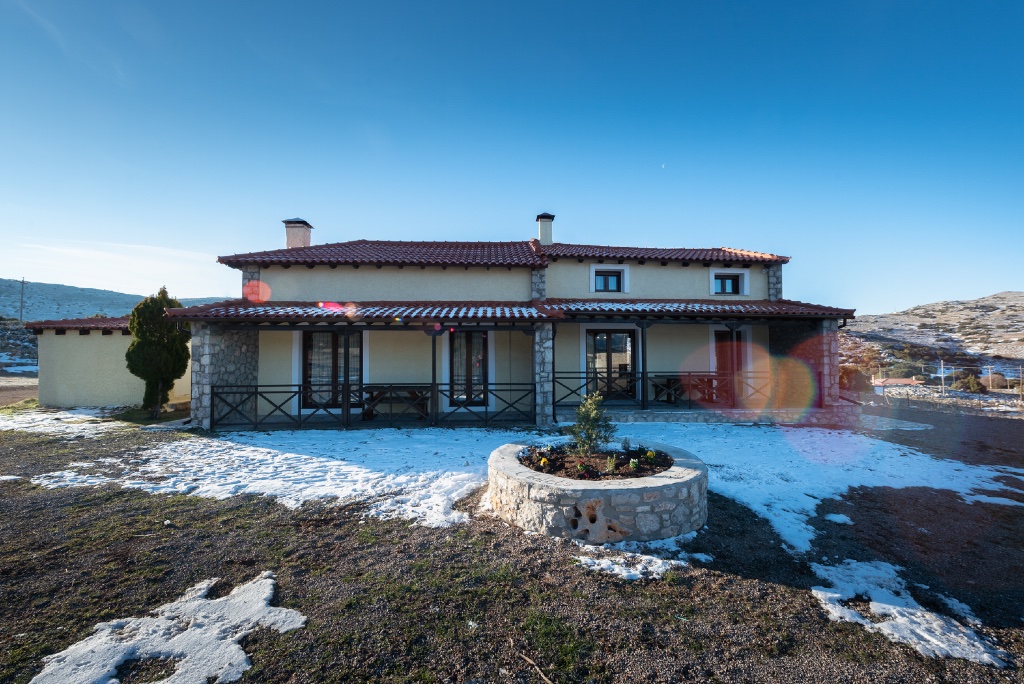 Chalet Renata 1 exterior with snow and mountains