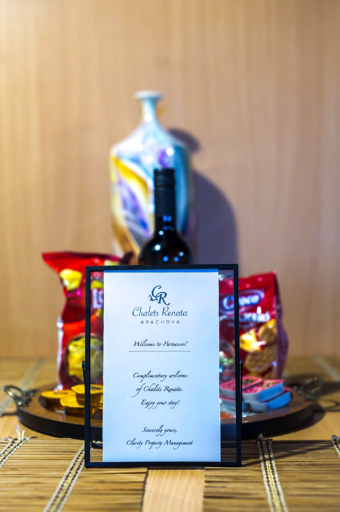 Welcome card from Clarity Property Management at Chalet Renata 1