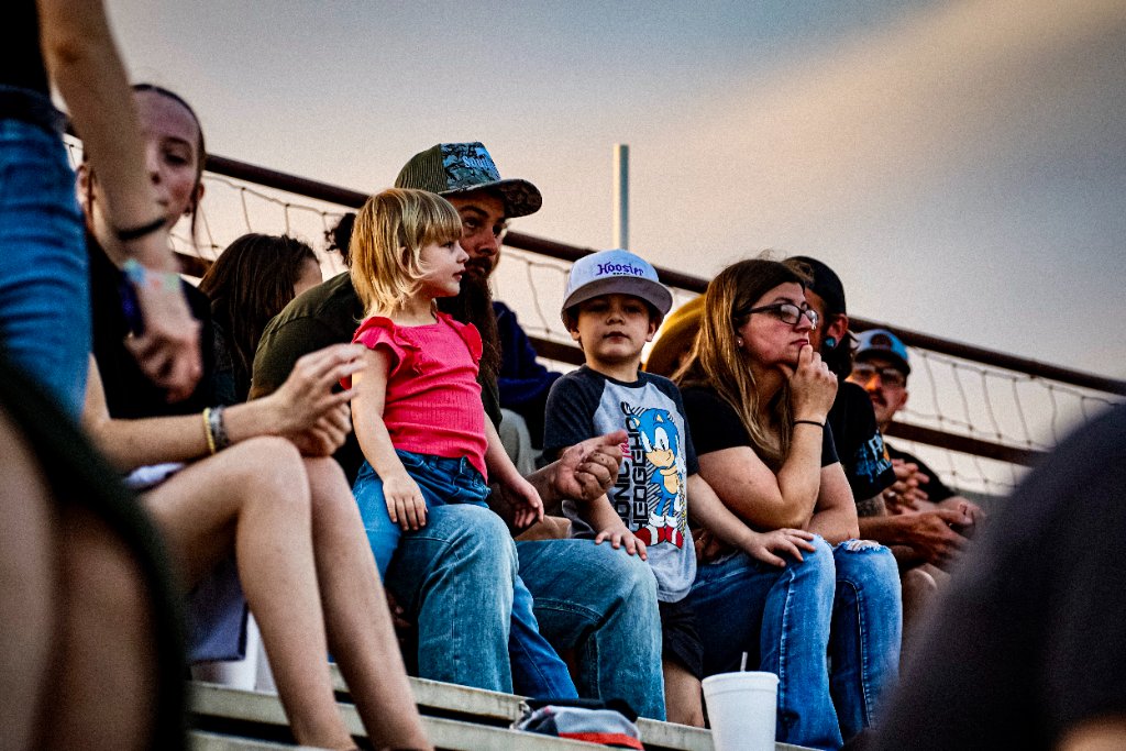 Families enjoying race night