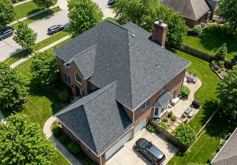 St. Louis home after a complete roof replacement by Cox Roofing & Restoration
