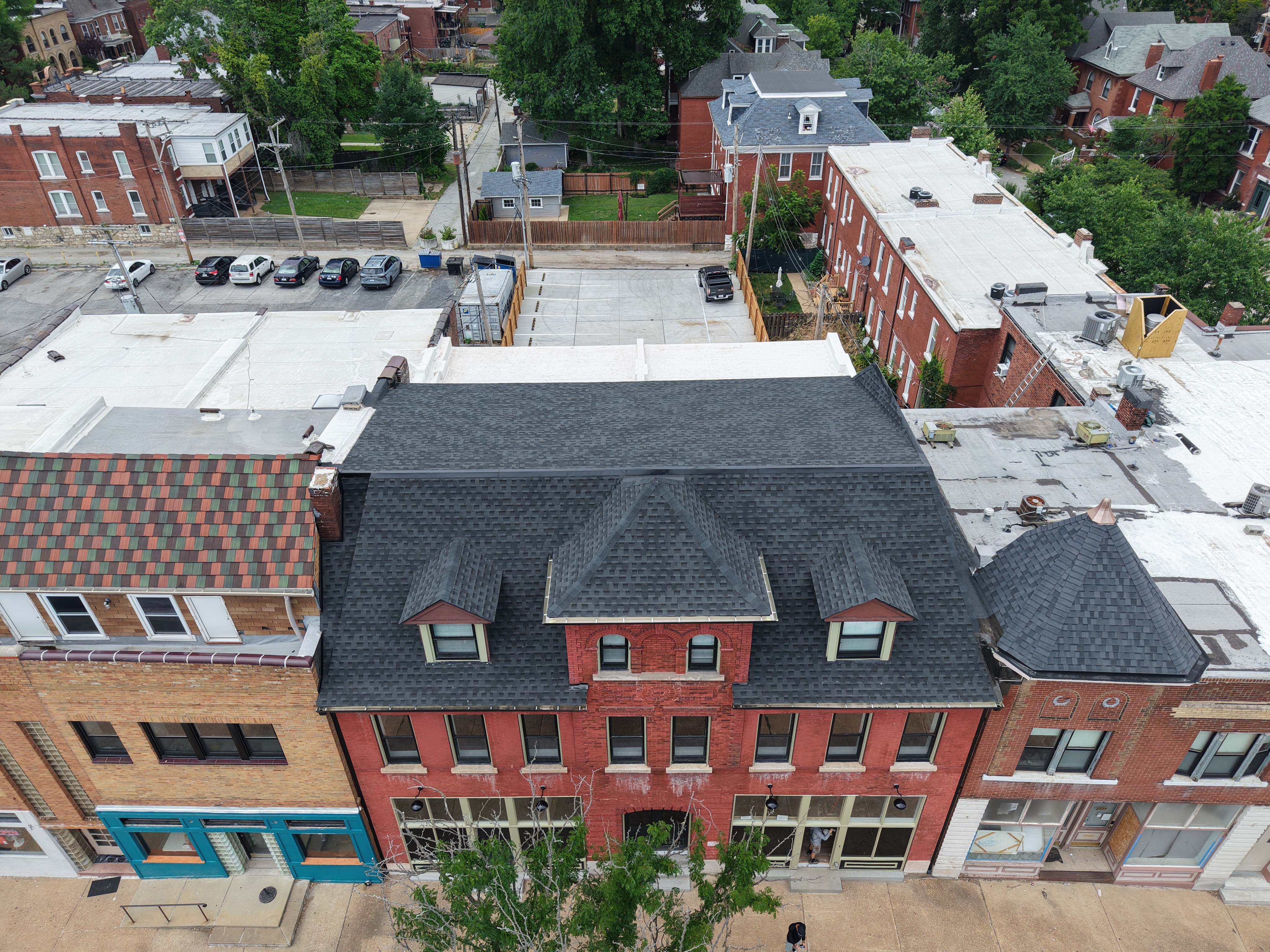 Historic Brick Commercial Roof