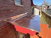 Copper gutter and drip edge installation