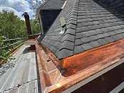Copper valley and flashing detail