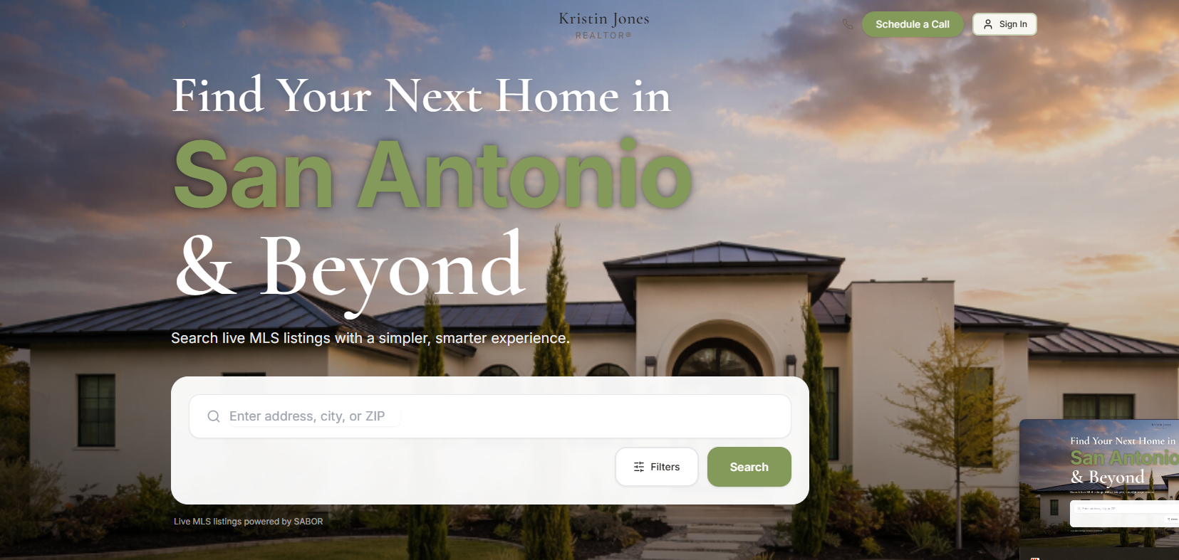 SA Realtor IDX APP template preview