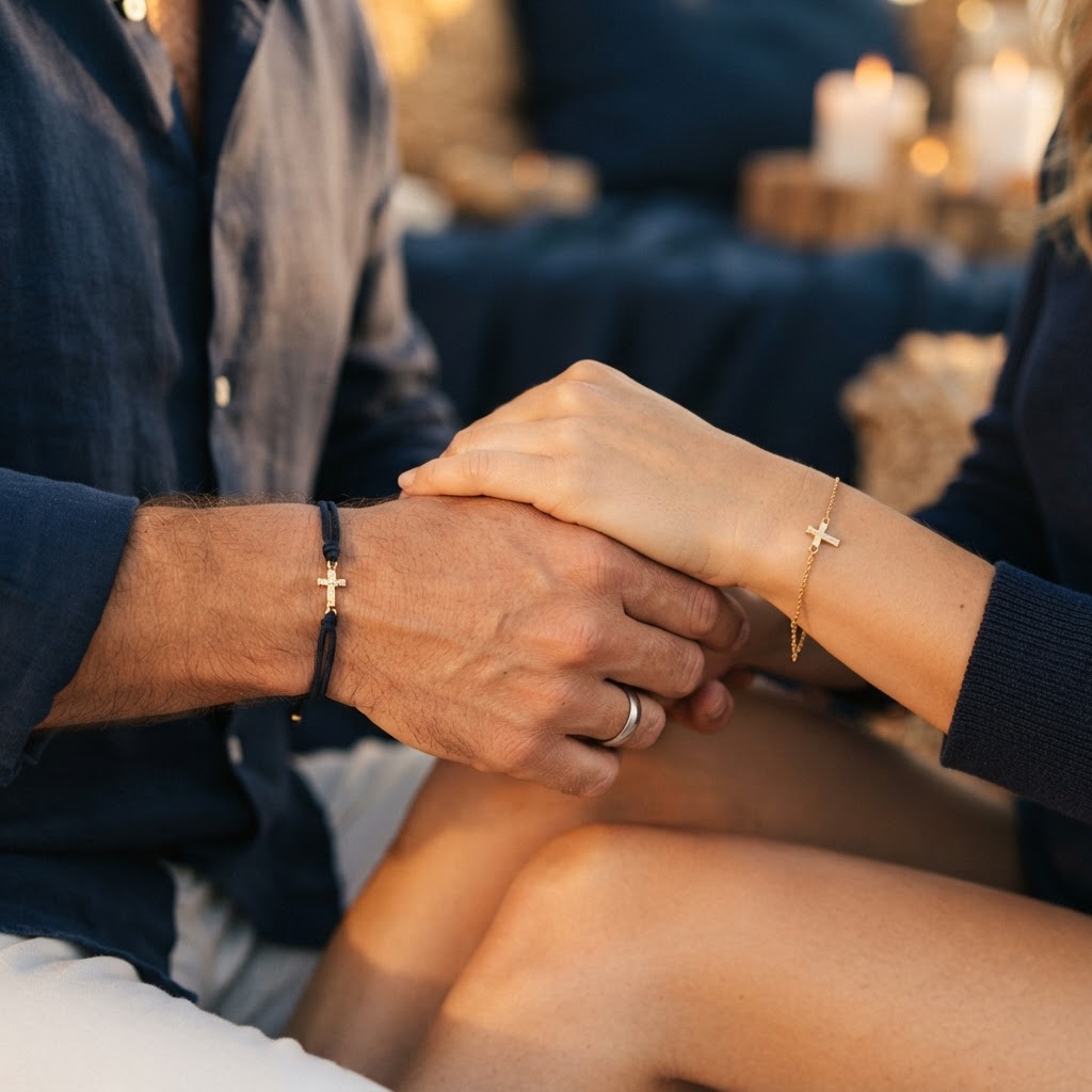 the Bound in Faith Couples Bracelet Set
