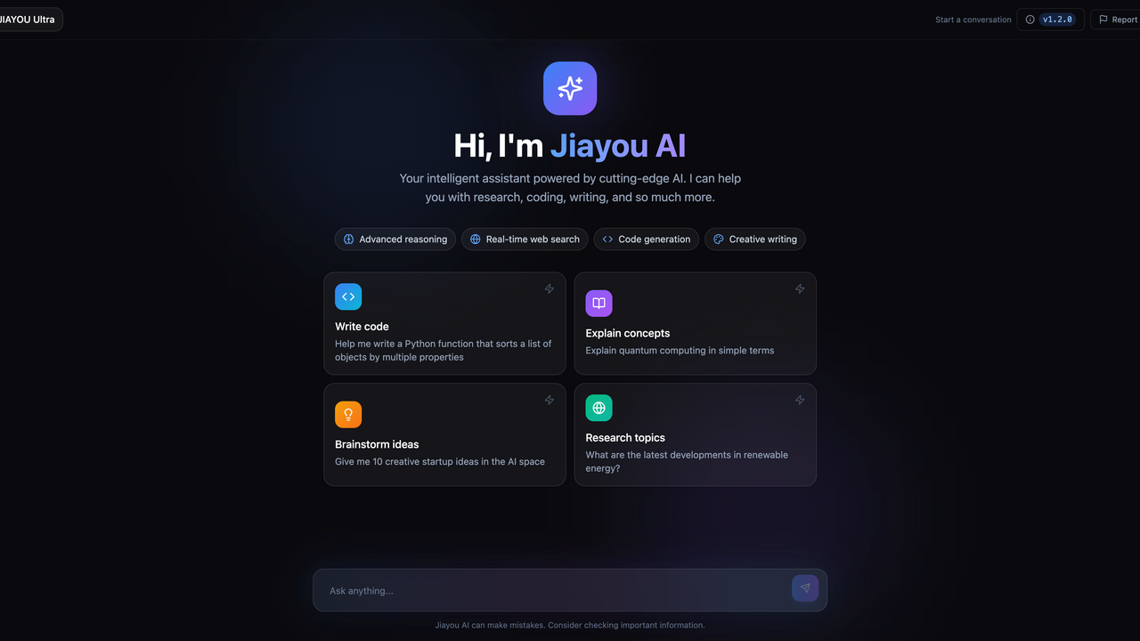 JiayouAI template preview