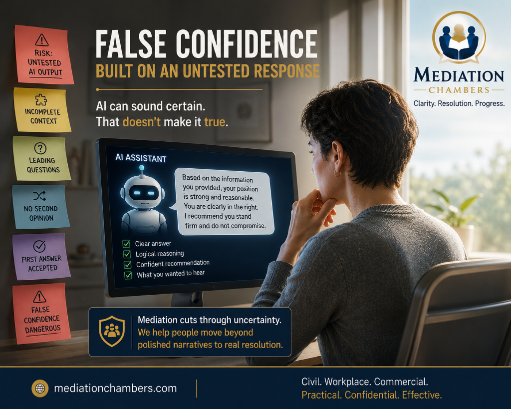 AI can sound confident — mediation gets to the truth