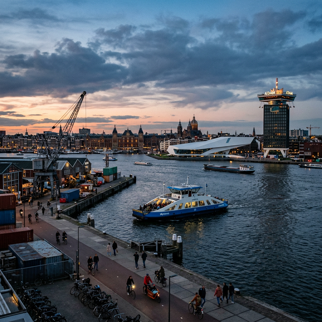 Vista panorâmica do bairro Amsterdam Noord, Amsterdam